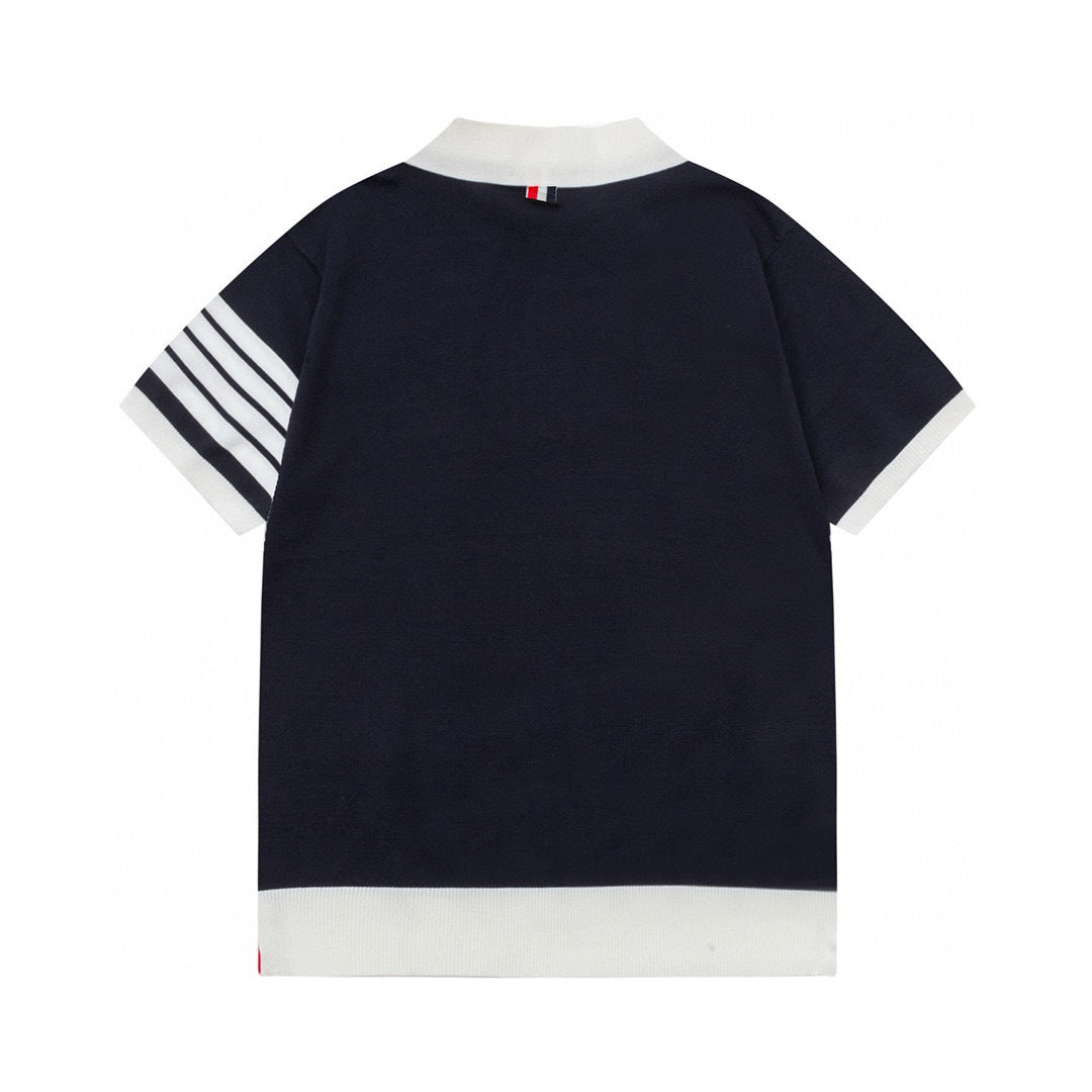 Four-Bar Stripe Knit Tee | Thom Browne