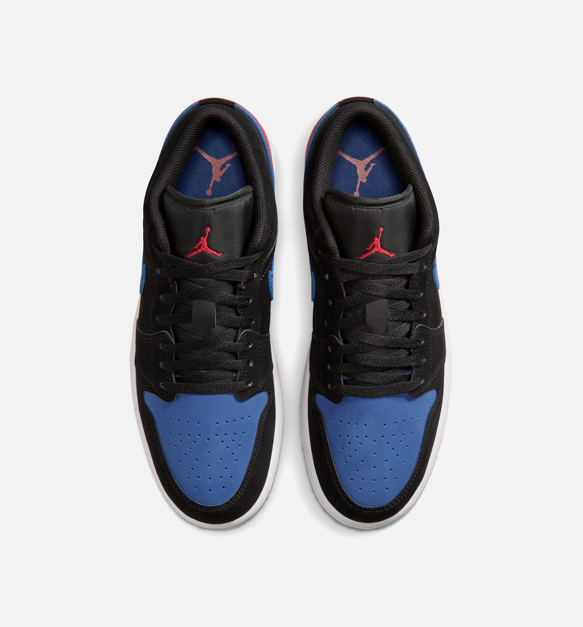 Air Jordan 1 Low Men's Lifestyle Sneakers - Black/White/True Blue/Red