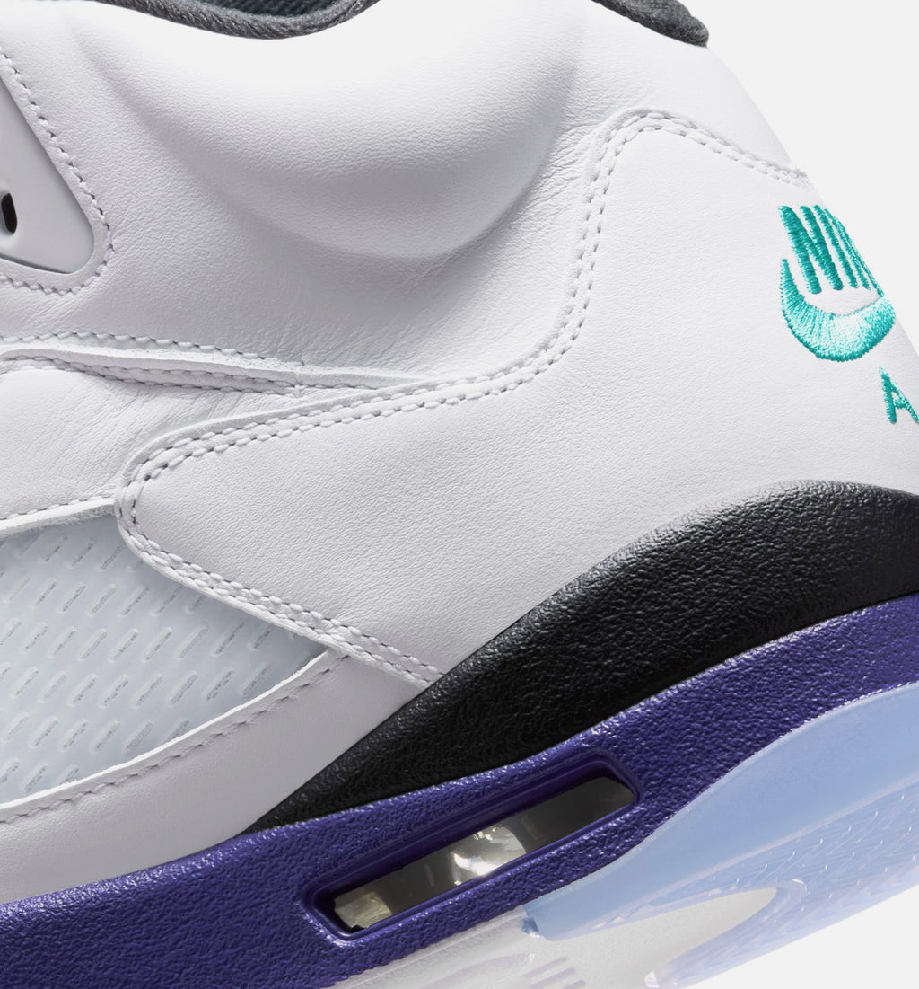 Air Jordan 5 Retro Grape Men's Shoe - White/New Emerald/Grape Ice/Black