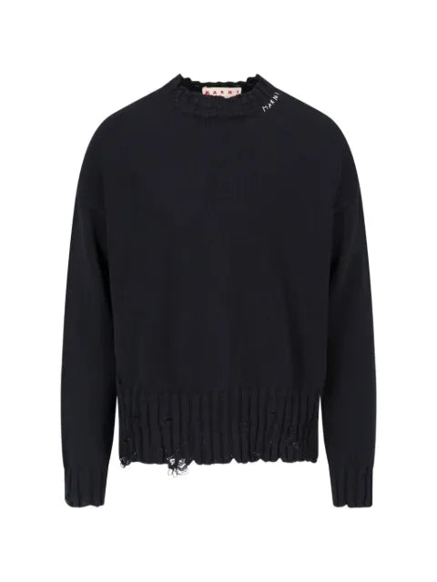 Marni twisted crew-neck jumper