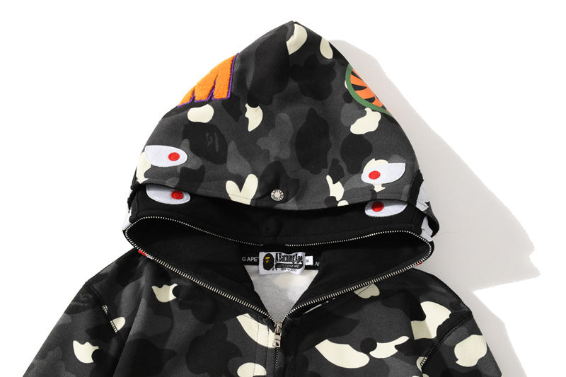 BAPE Glow Camo Wide Shark Full-Zip Hoodie