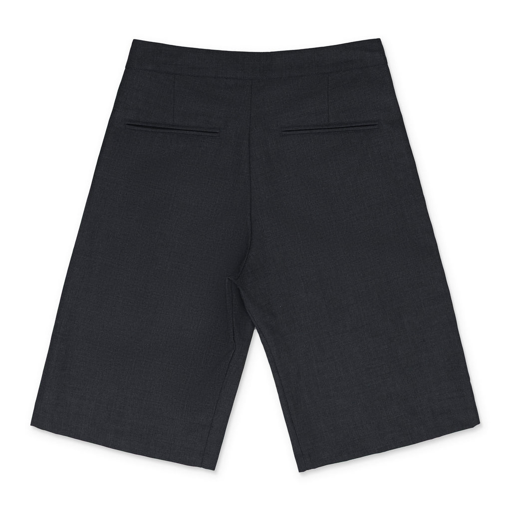 Grey Tailored Shorts With V-Waistband