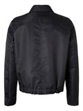 slowear zip-fastening elastic-hem bomber jacket