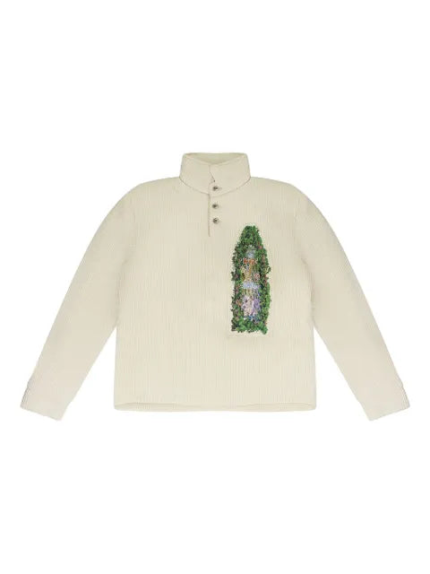 Who Decides War button-down sweater