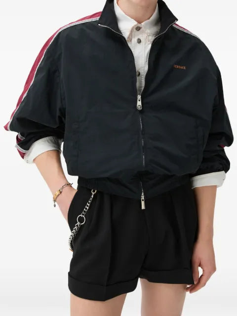 Versace embroidered-logo nylon blouson