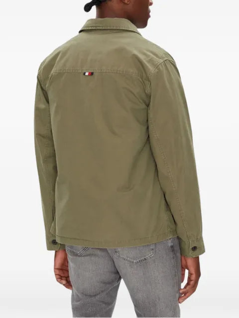 Tommy Hilfiger button-up logo-patch jacket