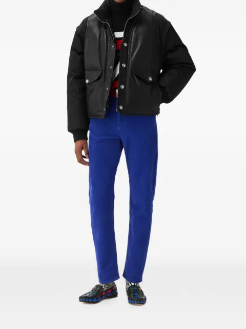Versace leather & nylon padded blouson