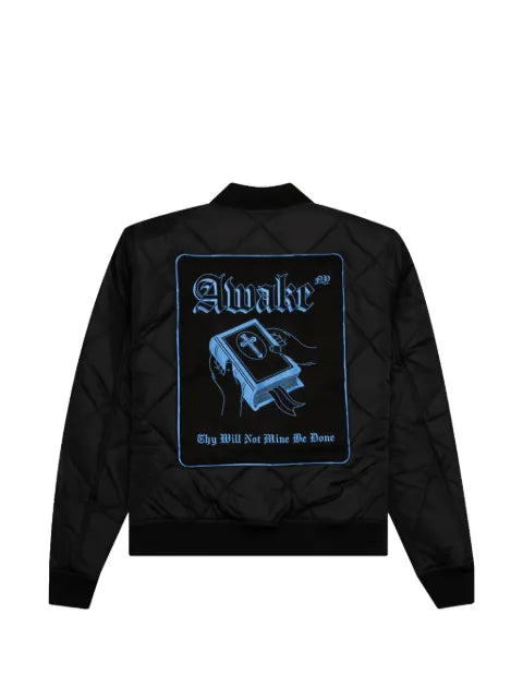 Awake NY quilted patch bomber jacket