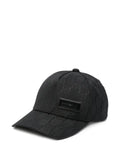 Emporio Armani baseball cap in monogram jacquard with touch-strap fastening