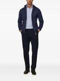 Boggi Milano full-zip jumper in merino-wool Cashwool® mouliné