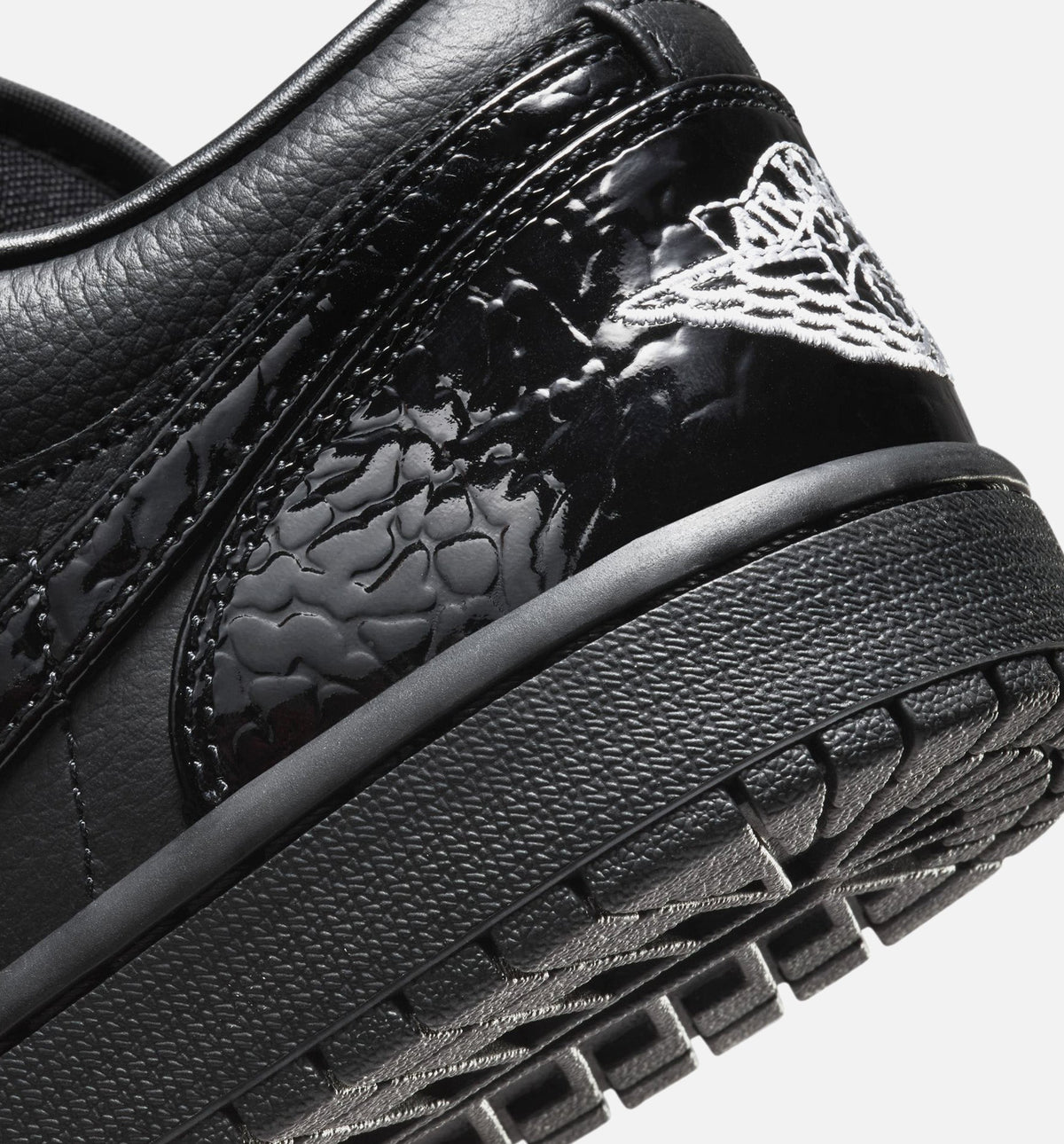 Air Jordan 1 Low "Patent Elephant" Women's Lifestyle Shoe - Black / White / Metallic Silver