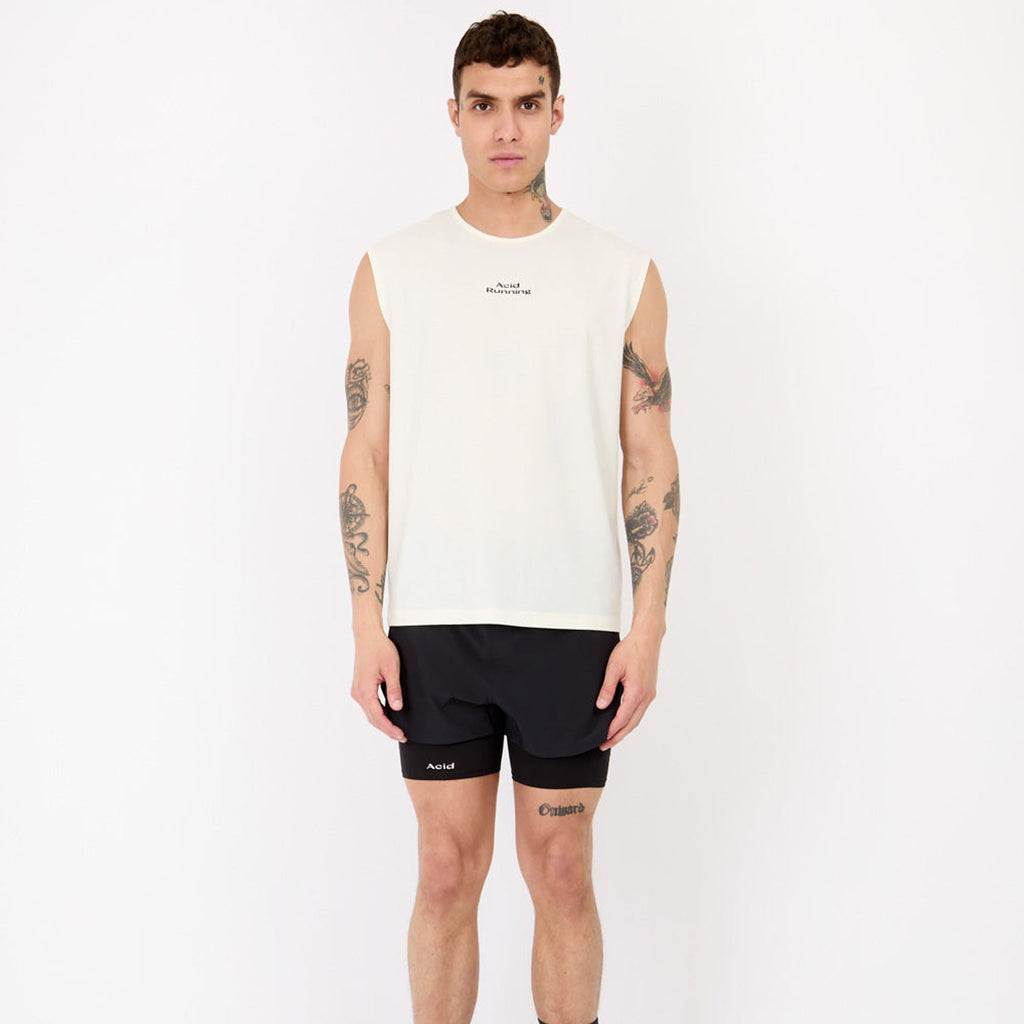 Acid Running Logo Tank - Bone