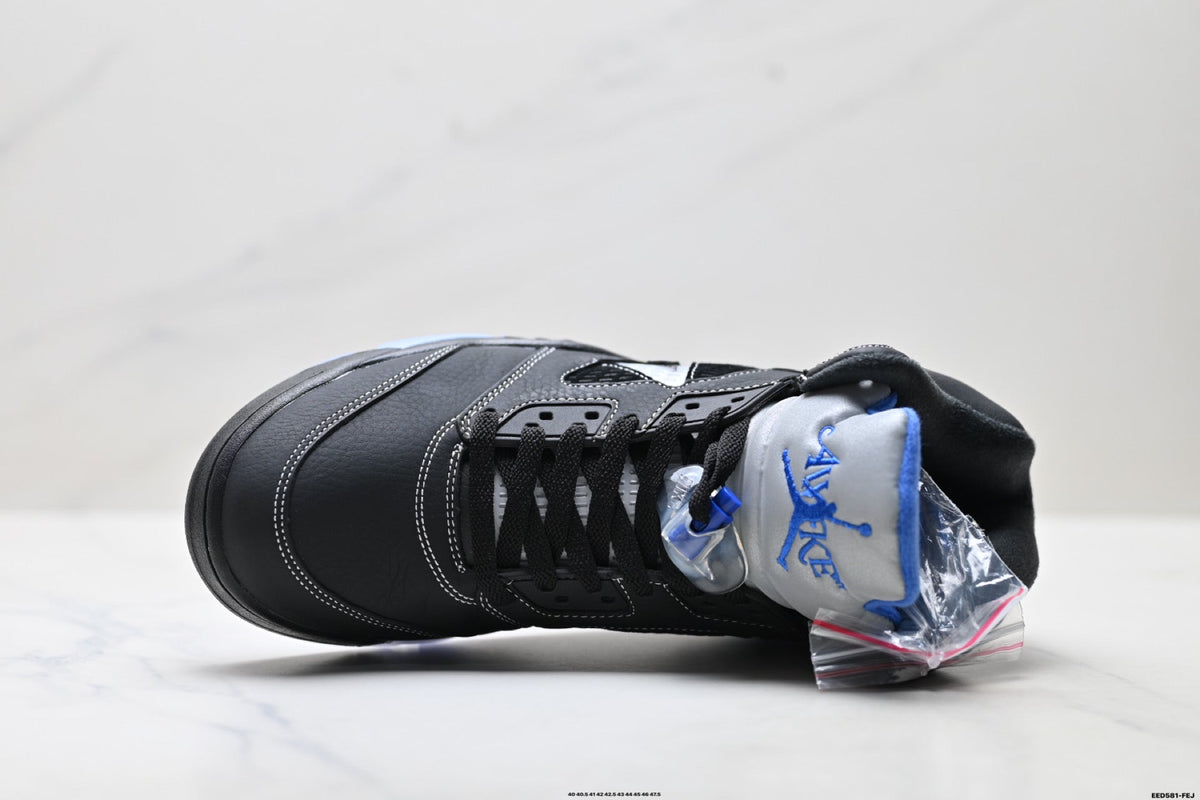 Air Jordan 5 Retro Black Royal Blue White Sneakers
