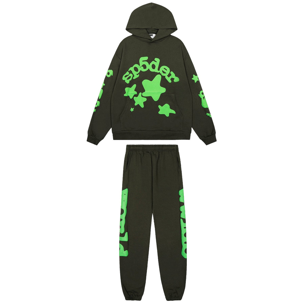 Sp5der Graphic Hoodie & Jogger Matching Set