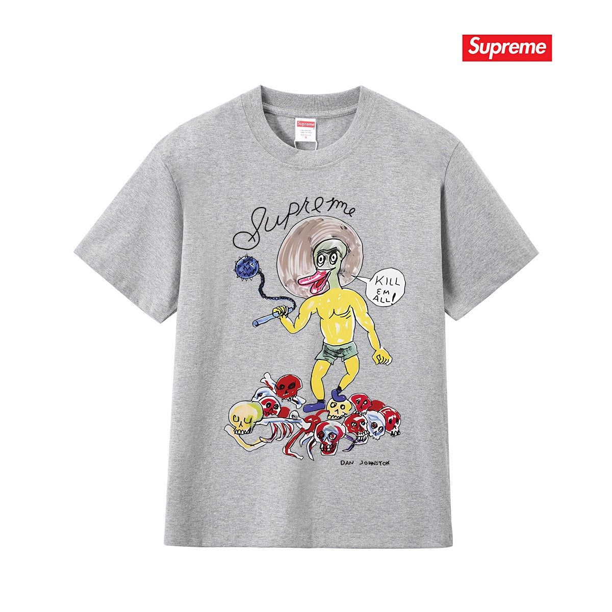 Supreme Cartoon Skull Graphic T-Shirt