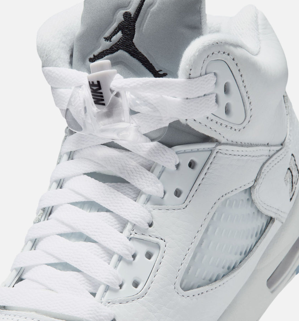 Air Jordan 5 Retro OG White Metallic Grade School – White/Black/Metallic Silver