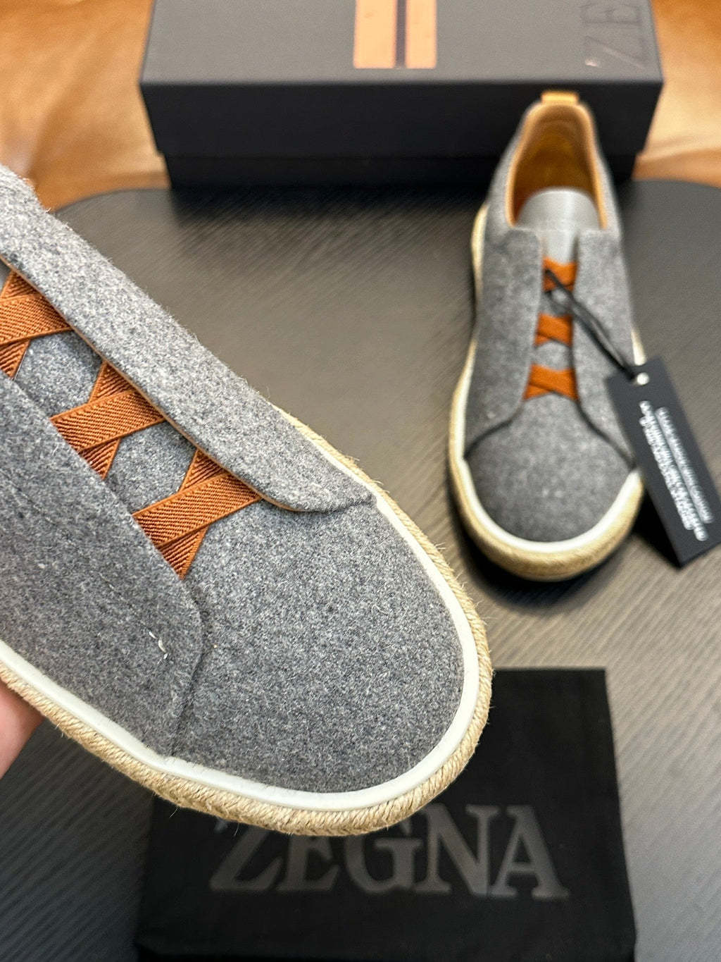 Zegna Triple Stitch Low-Top Sneakers