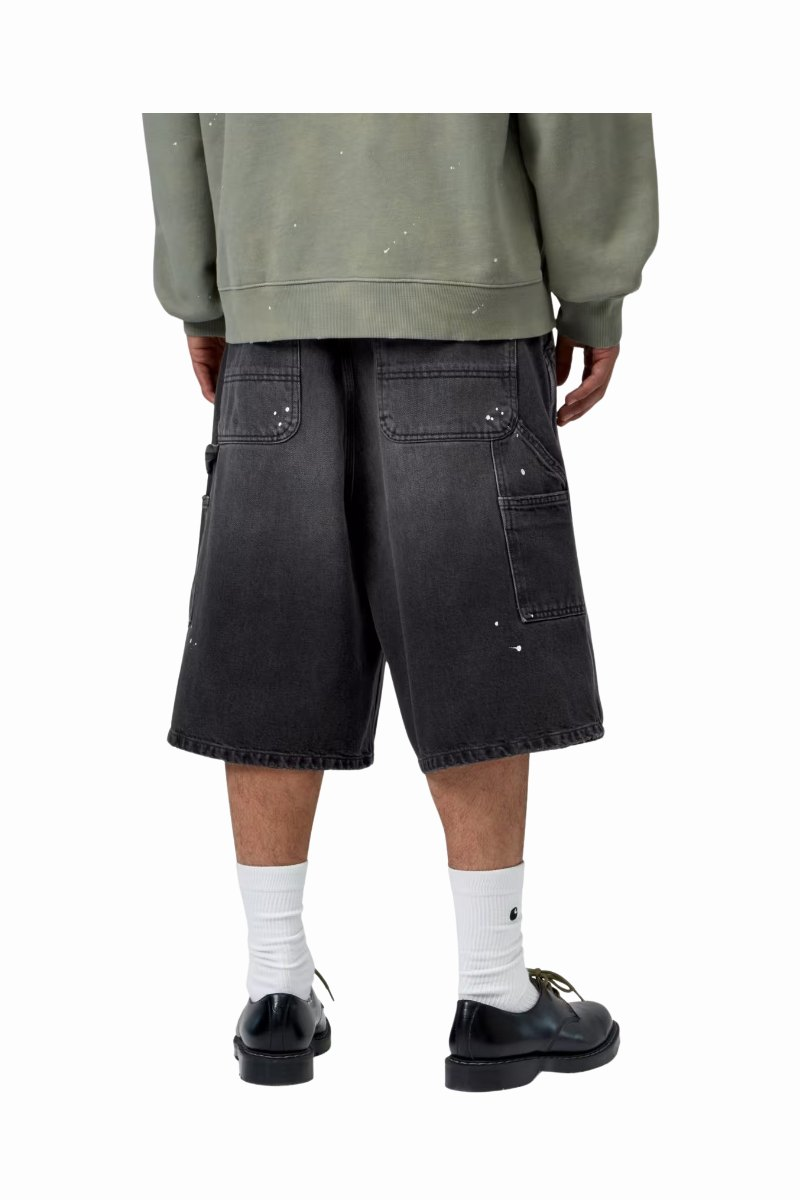 CARHARTT WIP OG SINGLE KNEE SHORT Black Destroy wash / Splatter