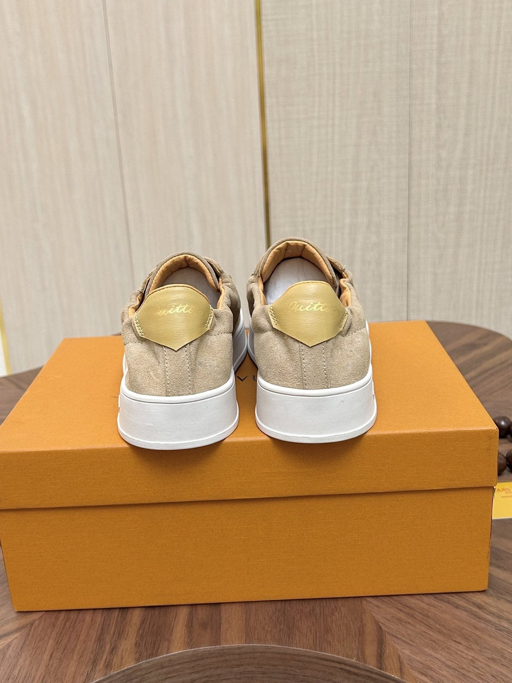 Louis Vuitton Brown Textured Low-Top Sneakers