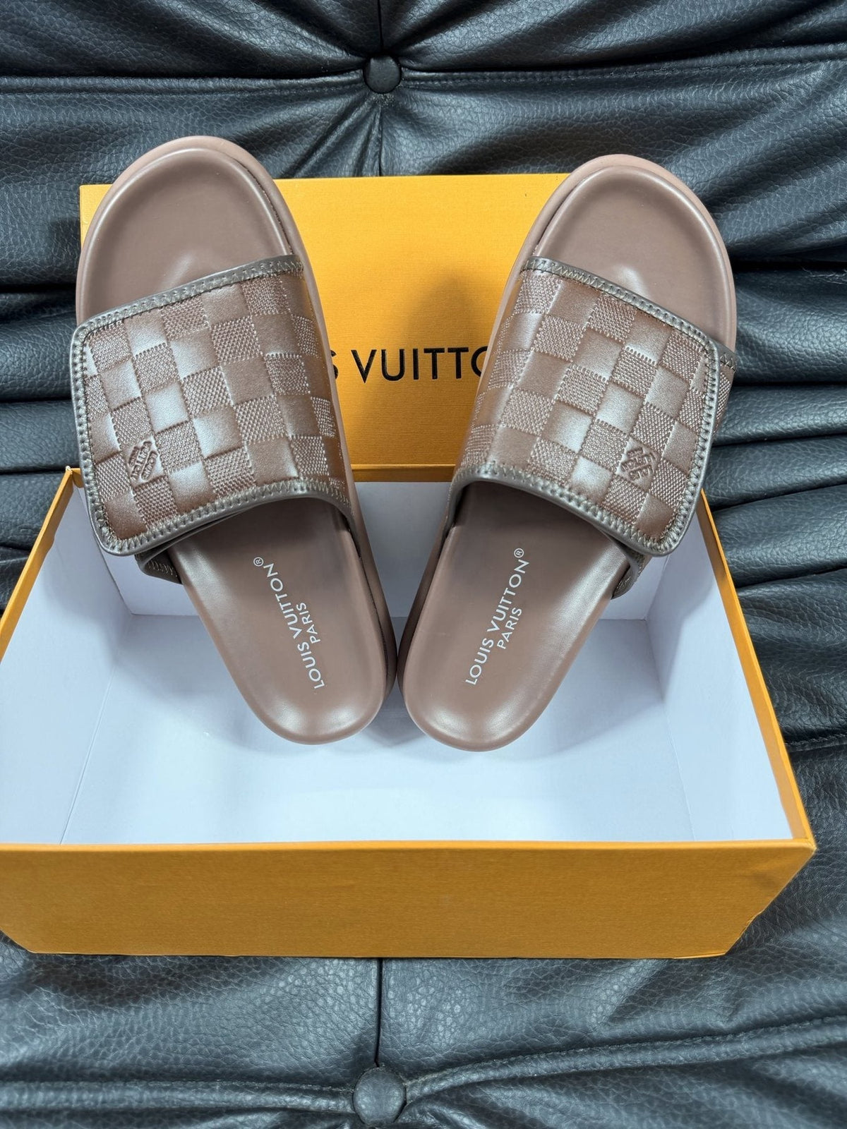 Louis Vuitton Woven Strap Slide Sandals - Slip-On Design