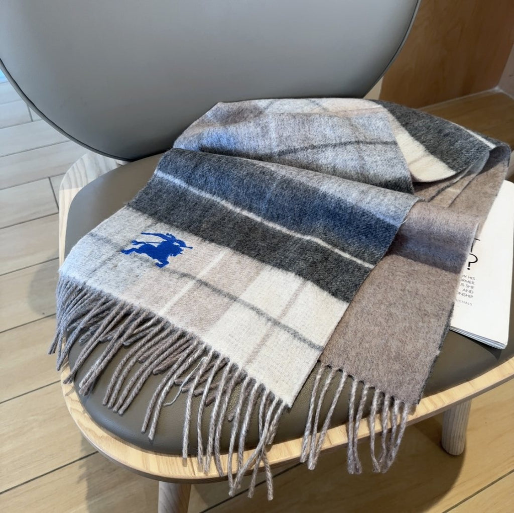 Burberry Two-Sided Fringed Scarf
