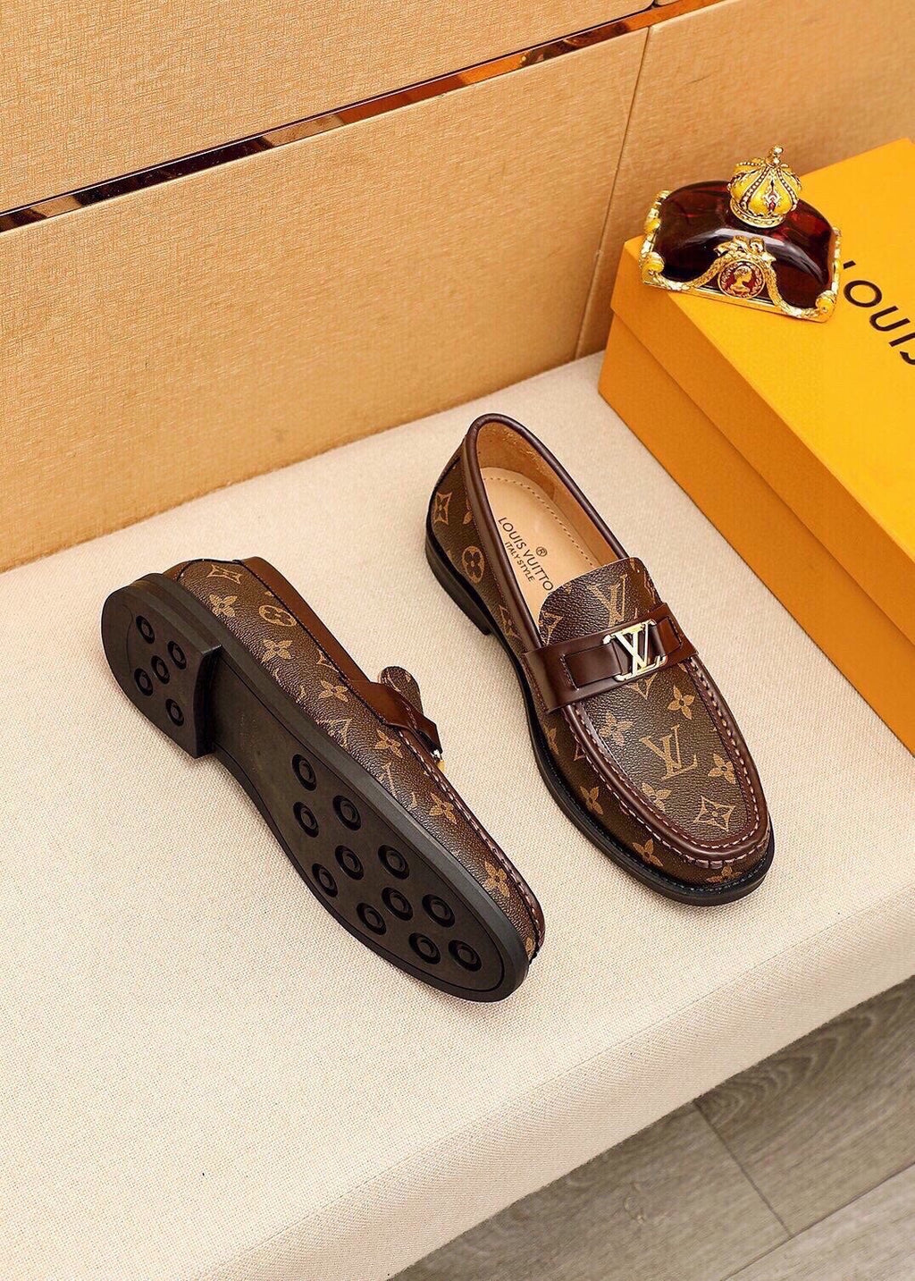 Louis Vuitton Monogram Buckle Loafers - Moc-Toe Stitching