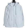 LOEWE Pale Blue Cotton Hooded Long-Sleeve Shirt Jacket